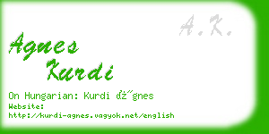 agnes kurdi business card